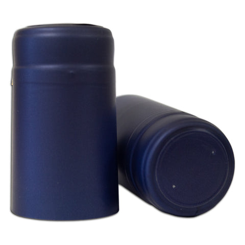 MATTE NAVY BLUE PVC SHRINK CAPSULES