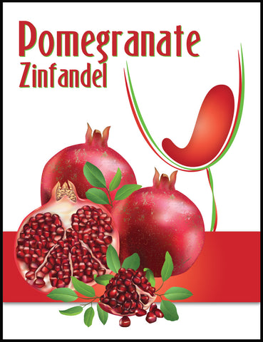 Pomegranate Zinfandel Wine Label
